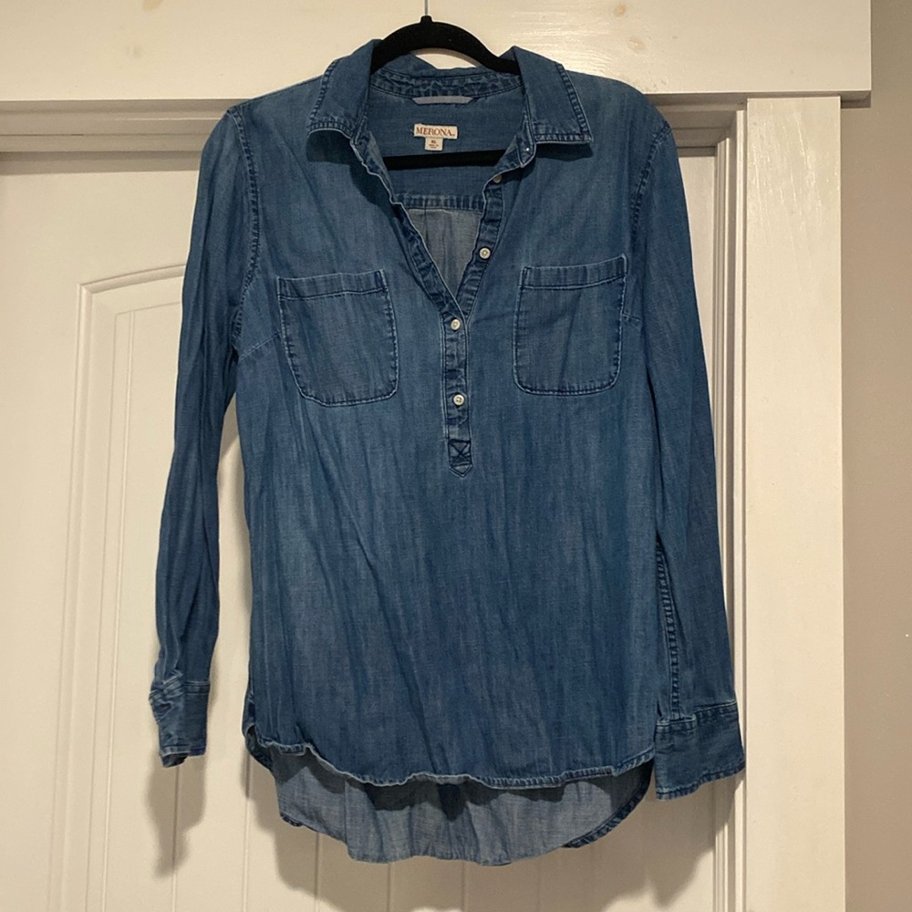 Merona denim top